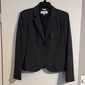 Calvin Klein Women's Charcoal Blazer Size 10